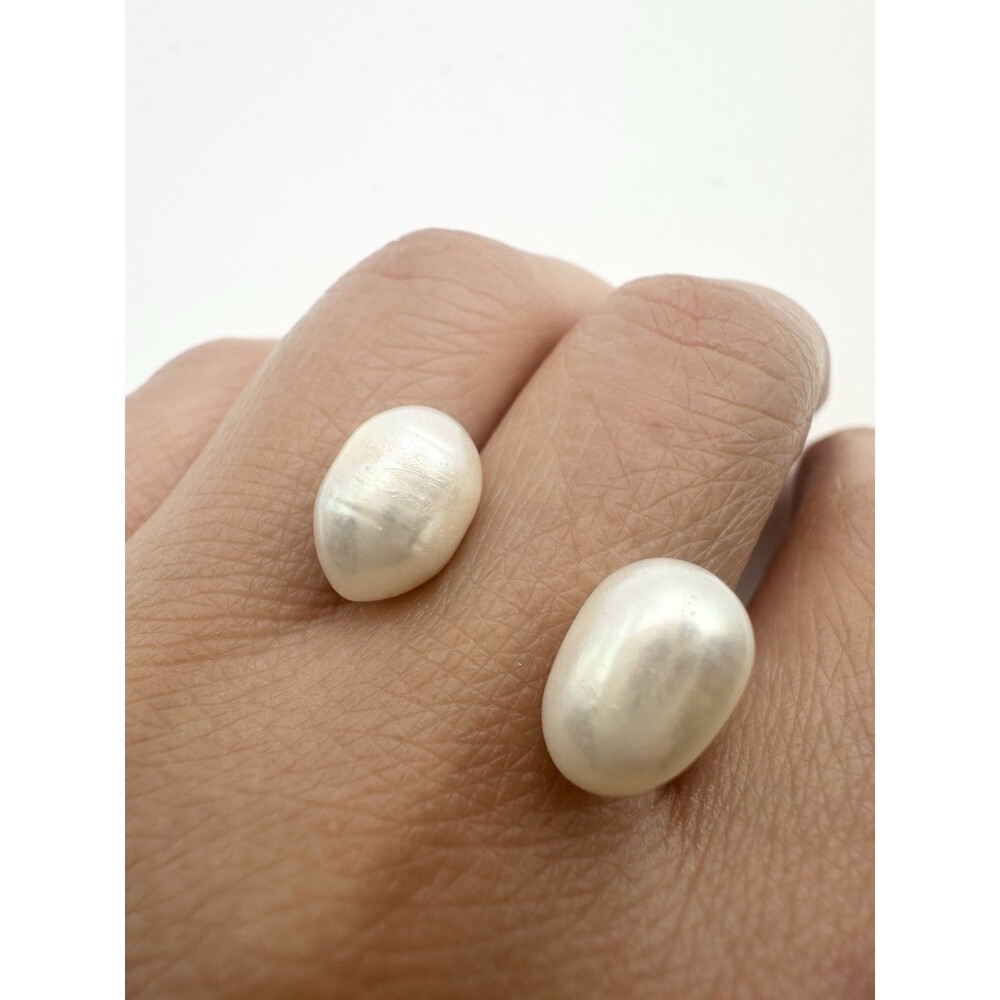 Gold Plated Cultured Freshwater Pearl Ring Size 7.5